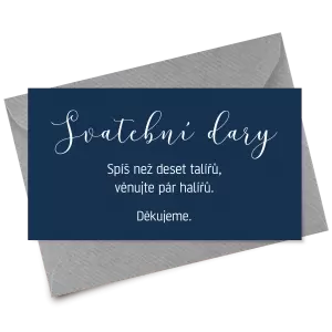 Papírová kartička dary LUDMILA