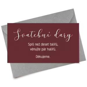 Papírová kartička dary LUDMILA