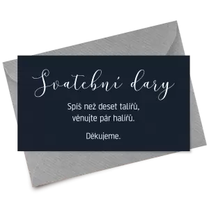 Papírová kartička dary LUDMILA