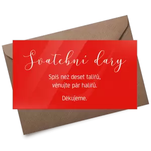 Plexi kartička dary LUDMILA