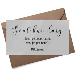 Plexi kartička dary LUDMILA