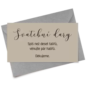 Papírová kartička dary LUDMILA
