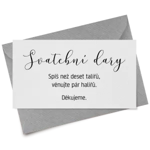 Papírová kartička dary LUDMILA