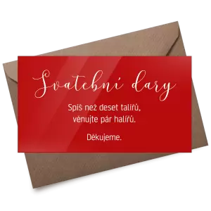 Plexi kartička dary LUDMILA