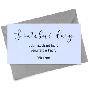 Papírová kartička dary LUDMILA