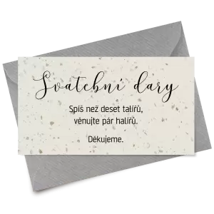 Papírová kartička dary LUDMILA