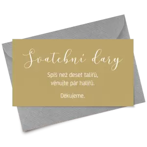 Papírová kartička dary LUDMILA