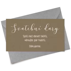 Papírová kartička dary LUDMILA