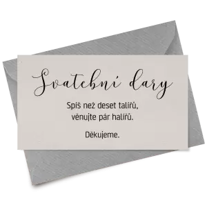 Papírová kartička dary LUDMILA