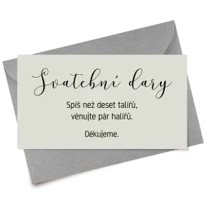 Papírová kartička dary LUDMILA
