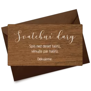 Dřevěná kartička dary LUDMILA