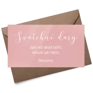 Plexi kartička dary LUDMILA