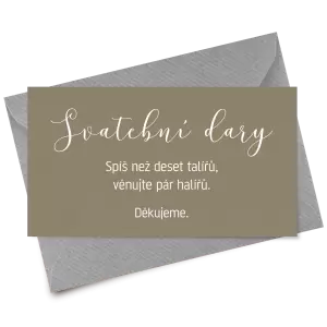 Papírová kartička dary LUDMILA