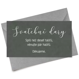 Papírová kartička dary LUDMILA