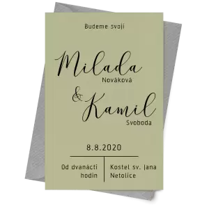 Papírové svatební oznámení LUDMILA