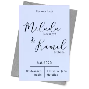 Papírové svatební oznámení LUDMILA