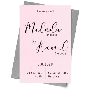 Papírové svatební oznámení LUDMILA