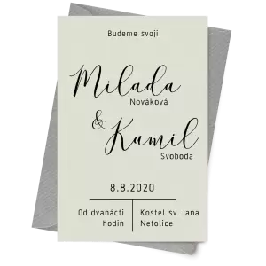Papírové svatební oznámení LUDMILA