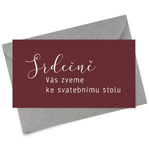 Papírová pozvánka LUDMILA