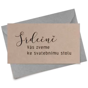 Papírová pozvánka LUDMILA