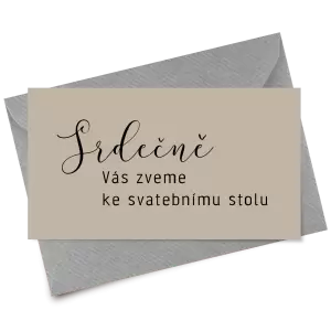 Papírová pozvánka LUDMILA