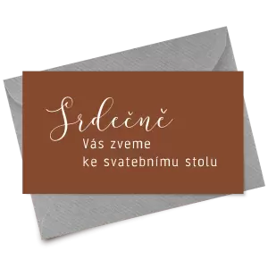 Papírová pozvánka LUDMILA