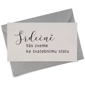 Papírová pozvánka LUDMILA