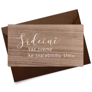 Dřevěná pozvánka LUDMILA