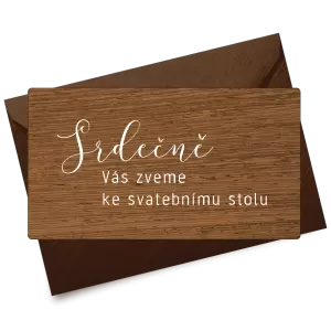 Dřevěná pozvánka LUDMILA