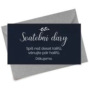 Papírová kartička dary RADKA