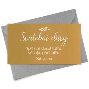 Papírová kartička dary RADKA