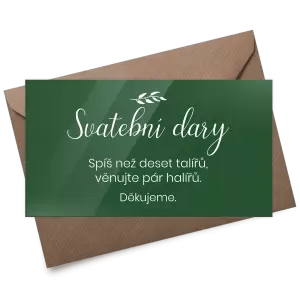 Plexi kartička dary RADKA