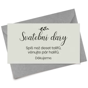 Papírová kartička dary RADKA