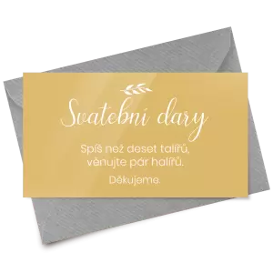 Papírová kartička dary RADKA