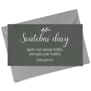 Papírová kartička dary RADKA