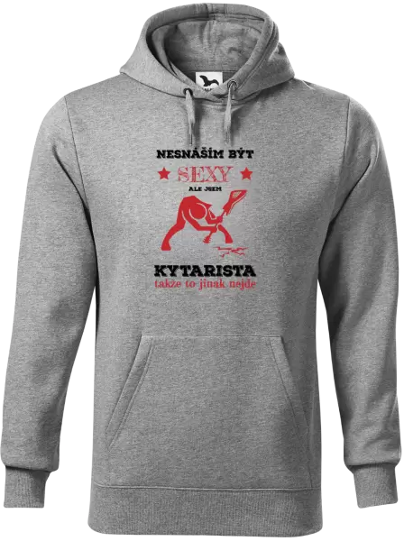 Pánská mikina Nesnáším být sexy, ale jsem kytarista