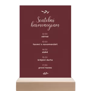 Papírový harmonogram RADKA