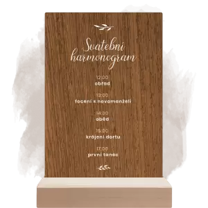 Dřevěný harmonogram RADKA