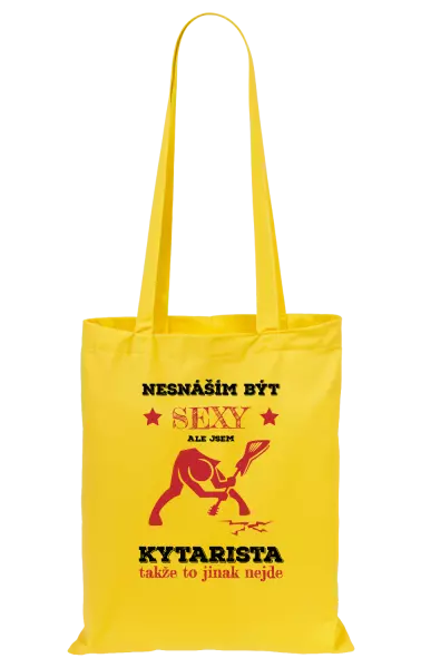 Látková taška Nesnáším být sexy, ale jsem kytarista