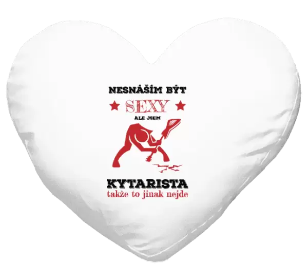 Polštář Nesnáším být sexy, ale jsem kytarista