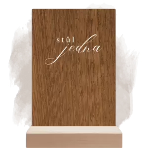 Dřevěné číslo stolu MARKETA