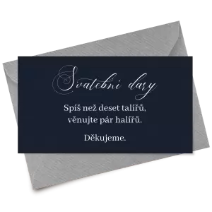 Papírová kartička dary MARKETA