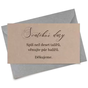 Papírová kartička dary MARKETA