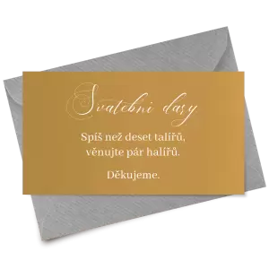 Papírová kartička dary MARKETA