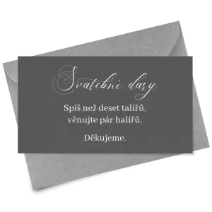 Papírová kartička dary MARKETA