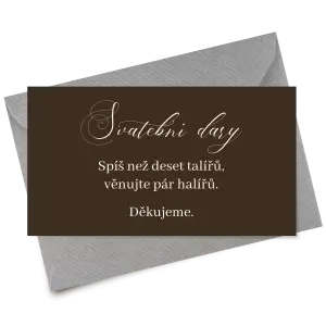 Papírová kartička dary MARKETA