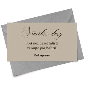 Papírová kartička dary MARKETA