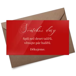 Plexi kartička dary MARKETA