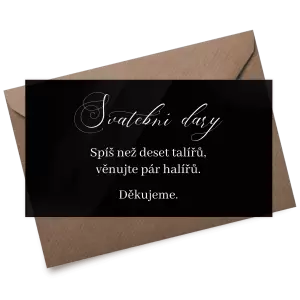 Plexi kartička dary MARKETA