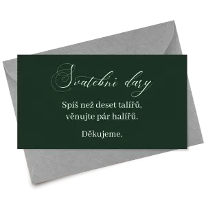 Papírová kartička dary MARKETA